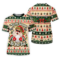 Tis The Season To Par-Tee Christmas Golf Shirt, Womens Golf Tops, Ladies Golf Shirts