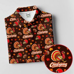 Chiefsgiving Thanksgiving Golf Shirt, Womens Golf Apparel, Golf Shirts For Women