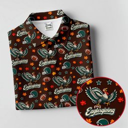 Eaglesgiving Thanksgiving Golf Shirt, Womens Golf Apparel, Golf Shirts For Women