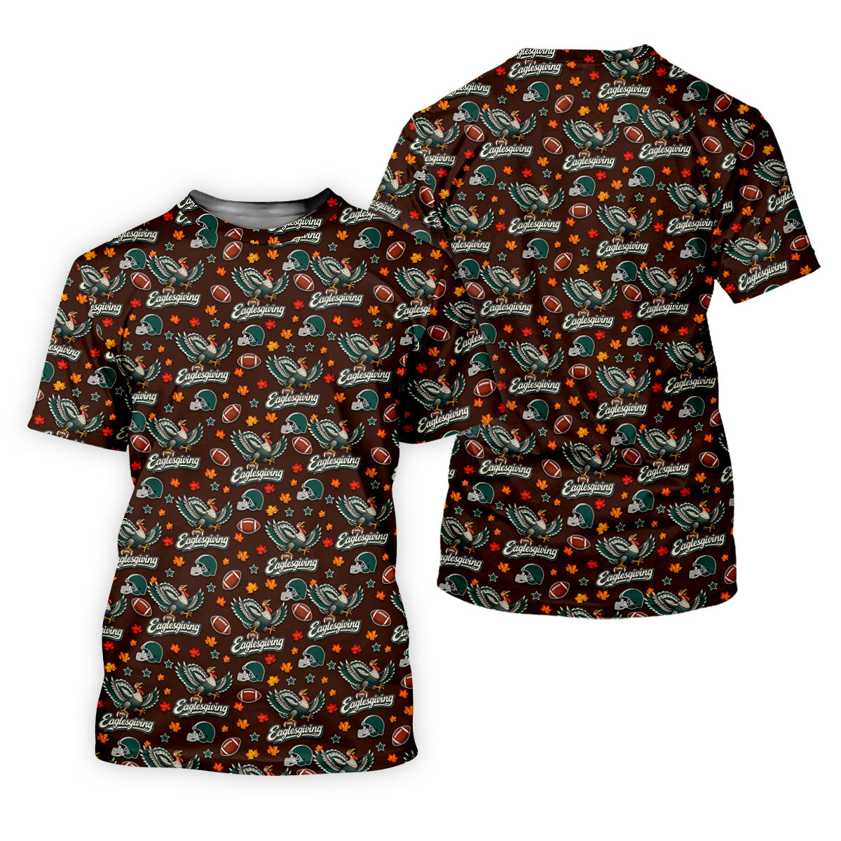 Eaglesgiving Thanksgiving Golf Shirt, Golf Shirts For Men, Funny Mens Golf Shirts