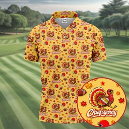 Chiefsgiving Thanksgiving Golf Shirt, Golf Shirts For Men, Mens Holiday Golf Shirts
