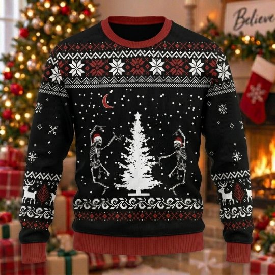 Dancing Skeletons Ugly Christmas Sweater