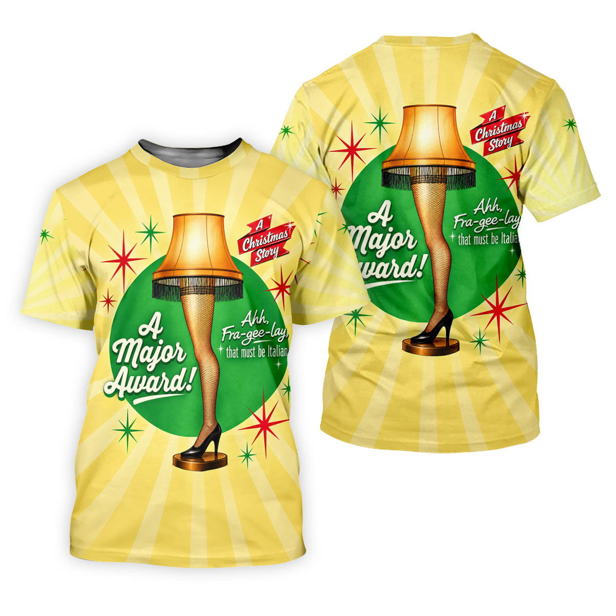 Leg Lamp Major Award Christmas Golf Shirt, Mens Golf Shirts, Funny Mens Golf Shirts - T-Shirt
