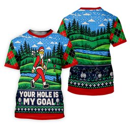 Christmas Your Hole Is My Goal Golf Shirt, Ladies Golf Shirts, Golf Shirts For Women