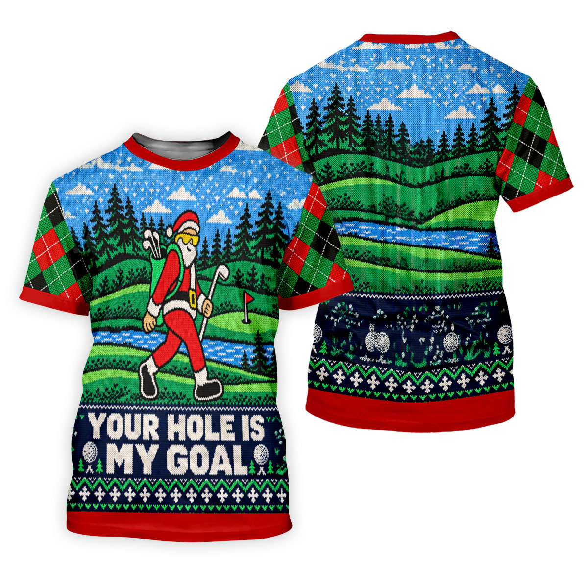 Christmas Your Hole Is My Goal Golf Shirt, Ladies Golf Shirts, Golf Shirts For Women