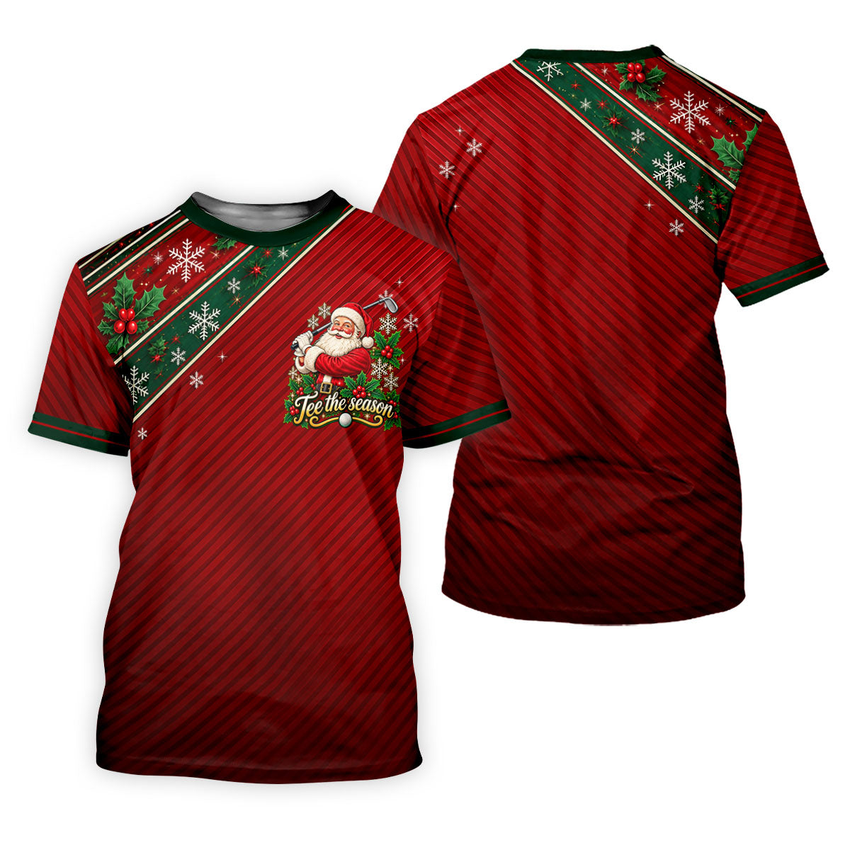 Christmas Tee The Season Santa Golf Shirt, Mens Golf Apparel, Golf Gifts For Men