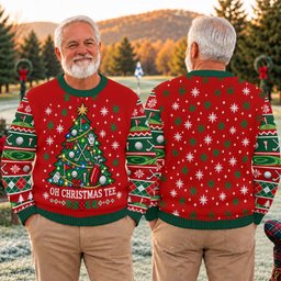 Oh Christmas Tee Ugly Christmas Sweater, Christmas Golf Gift, Funny Christmas Outfit - View 4