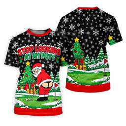 Christmas Stop Looking At My Putt Golf Shirt, Ladies Golf Shirts, Ladies Golf Apparel