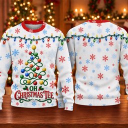 Golf Ball Tree Ugly Christmas Sweater - view 5