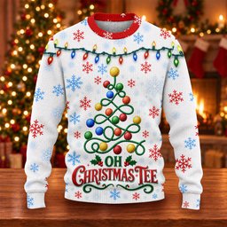 Golf Ball Tree Ugly Christmas Sweater - view 6