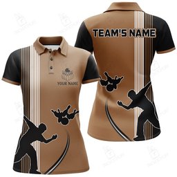 Personalized Bowling Polo Shirt For Women Custom Bowling Team Jersey Bowling Shirt