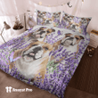 Bedding Set-Bulldog Purple Flower