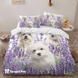 Bedding Set-Maltese Purple Flower