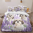 Bedding Set-Shihtzu Purple Flower