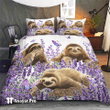 Bedding Set- Sloth Purple Flower