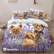 Bedding Set-Yorkie Purple Flower