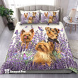 Bedding Set-Yorkie Purple Flower