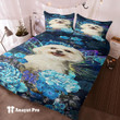 Bedding Set-Maltese Angel With Blue Flowers