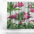 Shower Curtain-Flamingo Forest 2