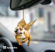 Ornament-Bulldog Golden Angel