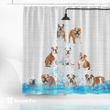 Shower Curtain-Bulldog