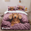 Bedding Set-Dachshund puppy  Purple