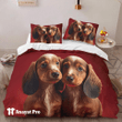 Bedding Set-Dachshund Puppy Valentine