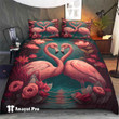 Bedding set-Flamingo Love Valentine