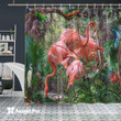 Shower Curtain-Flamingo Forest