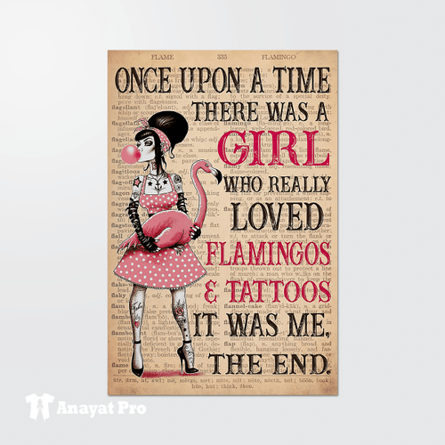 Poster-Flamingo Girl