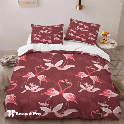 Bedding Set-Flamingos in love