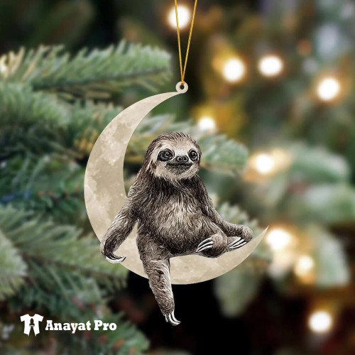 Ornament-Sloth Sits On The Moon
