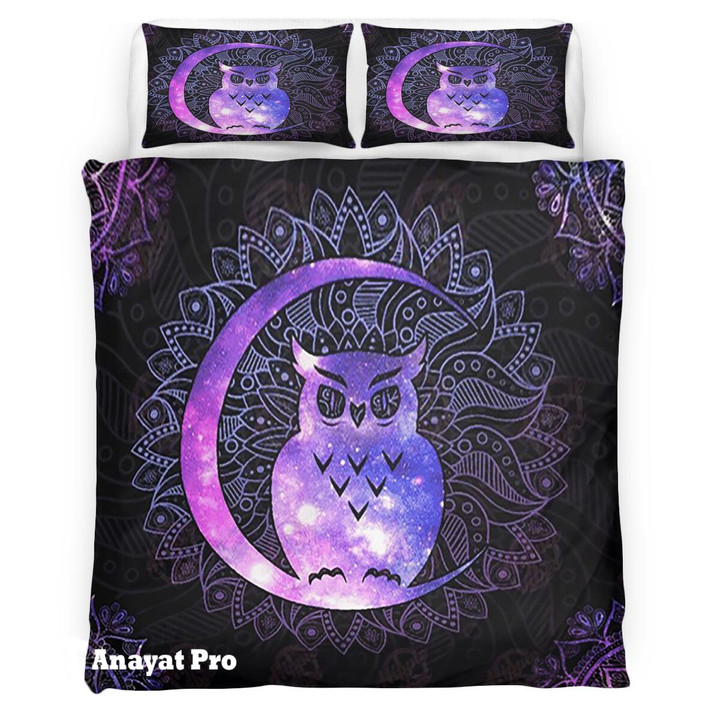 Bedding Set-Owl Mandala Style