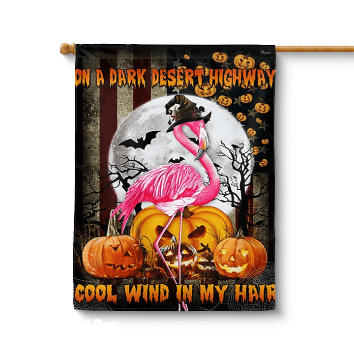 House Flag-Halloween Flamingo American Witch