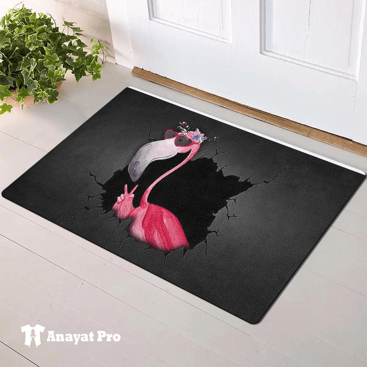 Doormat-Flamingo it's Ok