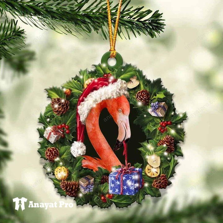 Ornament-Flamingo Christmas Wrath