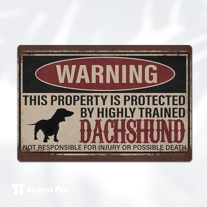 Doormat-Protected By Dachshund