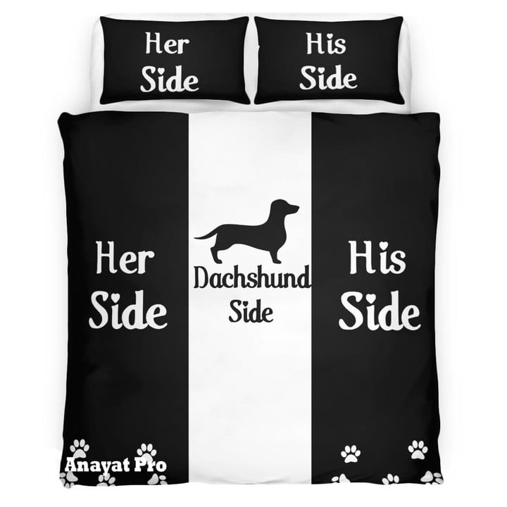 Snuggle Up with Your Dachshund: His and Hers Bedding Sets Now Available!