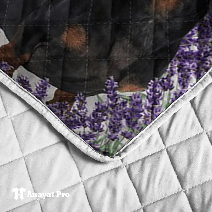 Quilt Bedding Set-Dachshund Purple