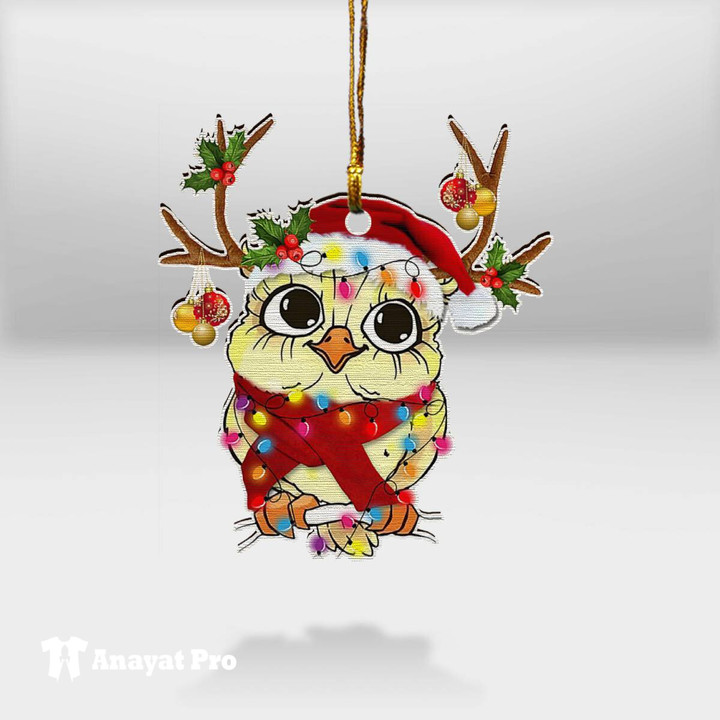 Ornament-Owl Reindeer Christmas