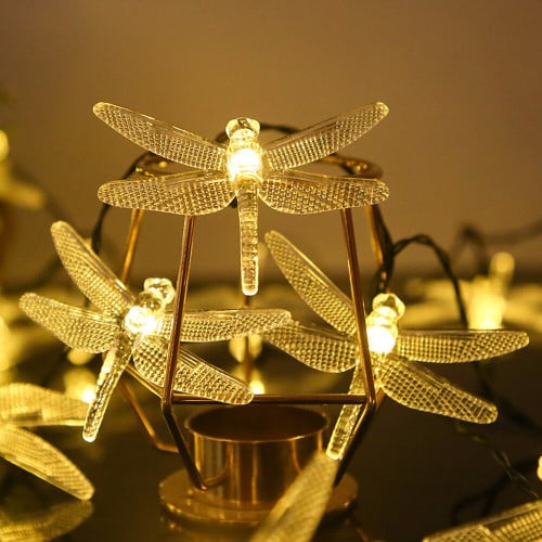 Multi Color Dragonfly Fairy String Lights Battery Powered for Christmas Bedroom Outdoor Garden Party Decor