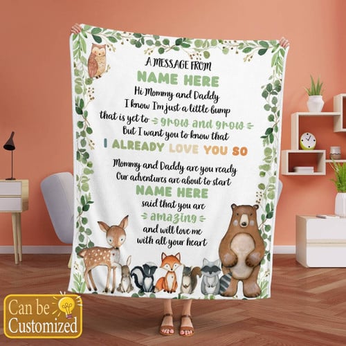 Personalized Woodland Theme Gift - Mommy And Daddy ID520