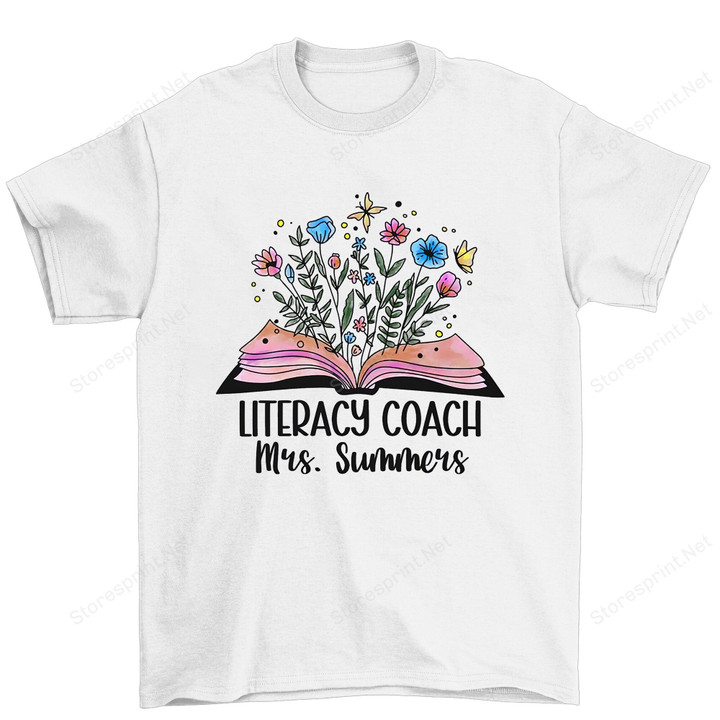 Personalized Literacy Coach Shirt, Book Shirt PHK0508204