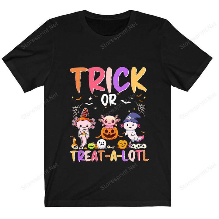 Halloween Trick Or Treat A Lotl Shirt, Halloween Shirt, Axolotl Shirt PHK2508203