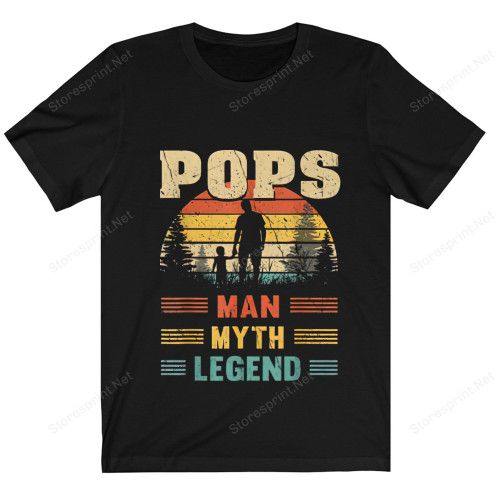 Pops The Man The Myth The Legend Funny Grandpa Shirt PHK2607201