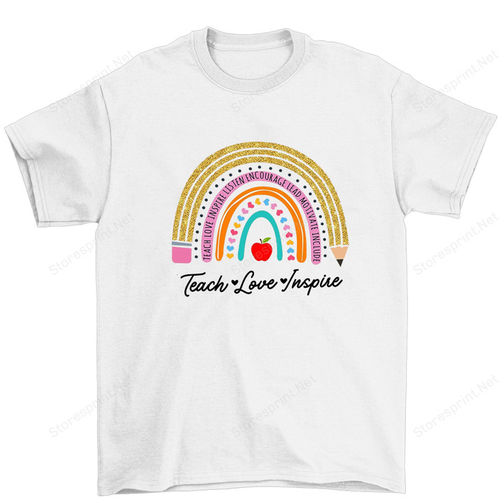 Rainbow Teach-Love-Inspire Teacher Shirt, Teacher Shirt PHK1308201