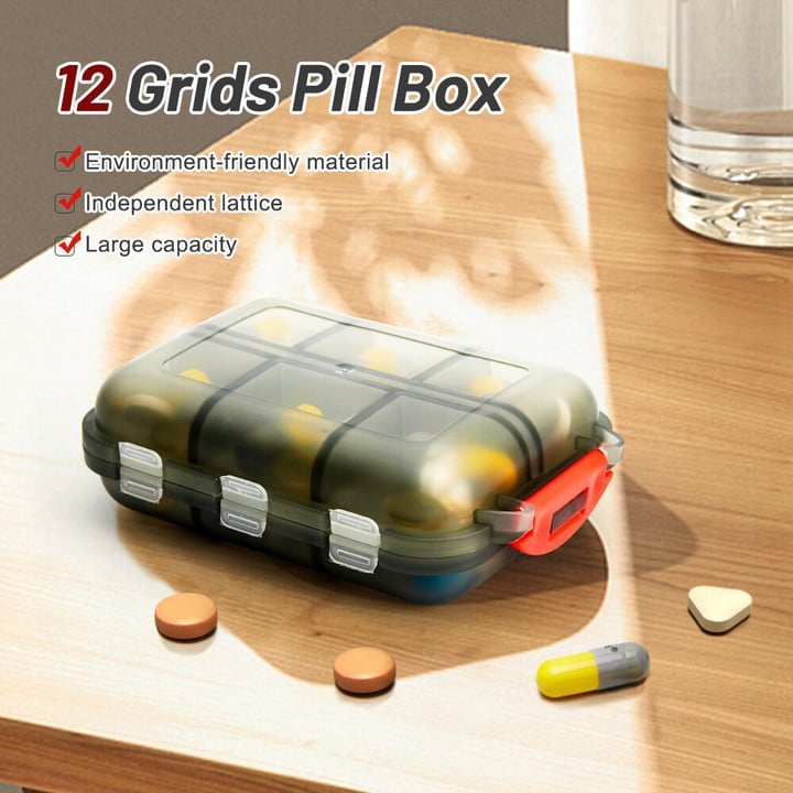 12 Grids Pill Case