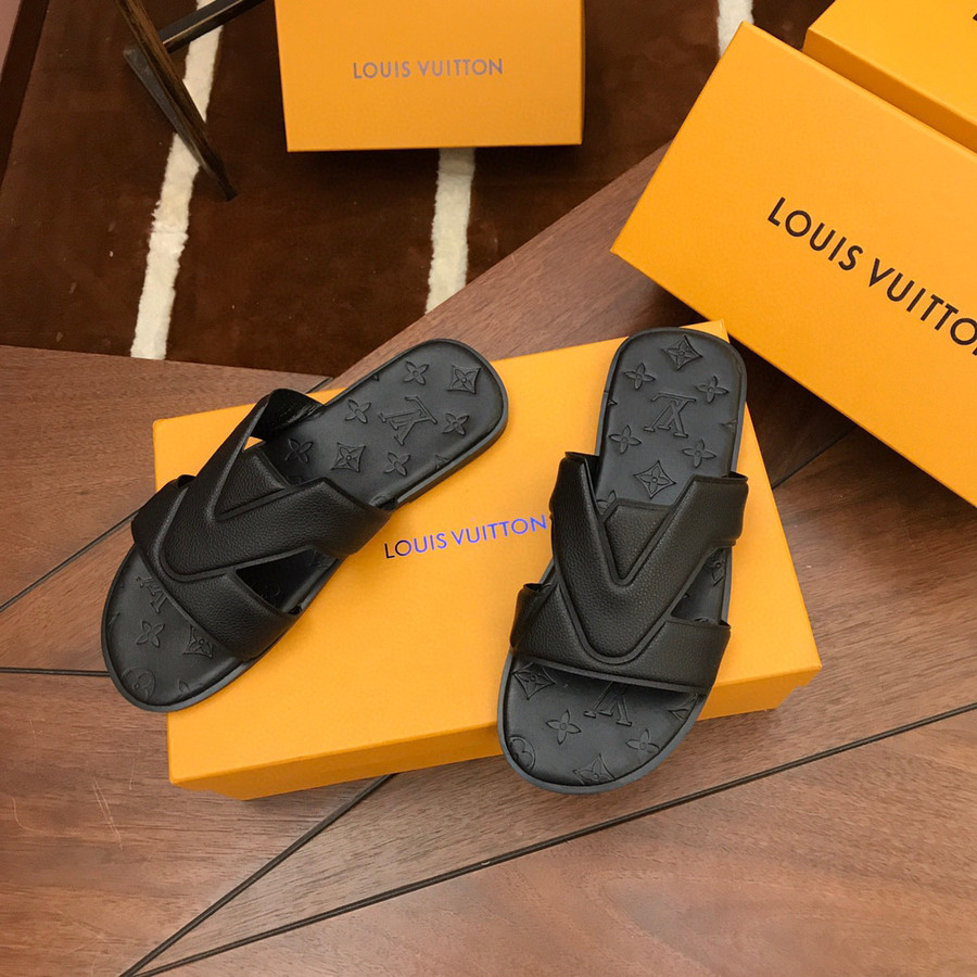 Louis Vuitton LV Oasis Mule Sandal In Black, Men - Kool Maker