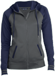 LST236 Ladies’ Moisture Wick Full-Zip Hooded Jacket