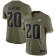Eagles 2022 Salute To Service Retired Player Limited Jersey - Olive - All Stitched
